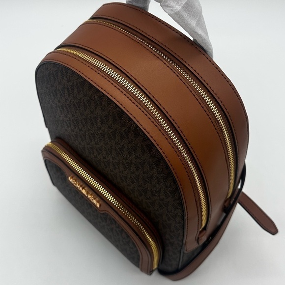 Michael Kors Medium Jaycee Zip Packet Backpack Brown - Picture 9 of 14